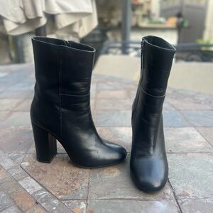 Black Leather Women's Boots